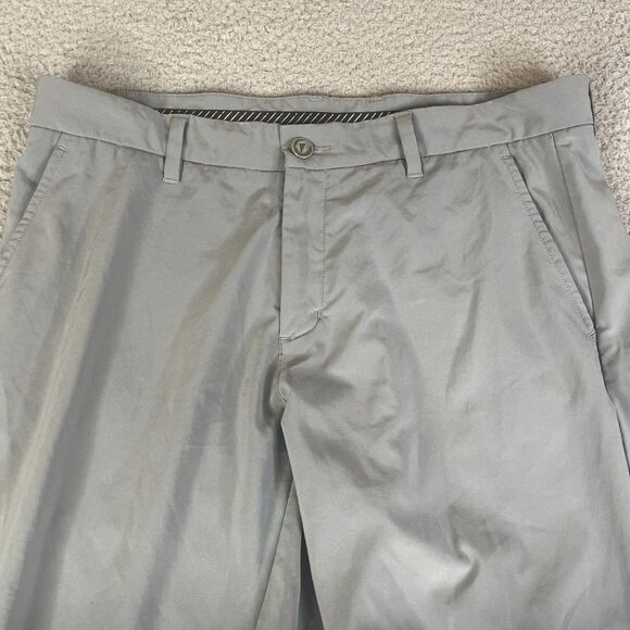 Primo Golf Pants Men 35 Short Gray Tapered Performance Jogger Stretch Ankle Zip - Picture 4 of 13